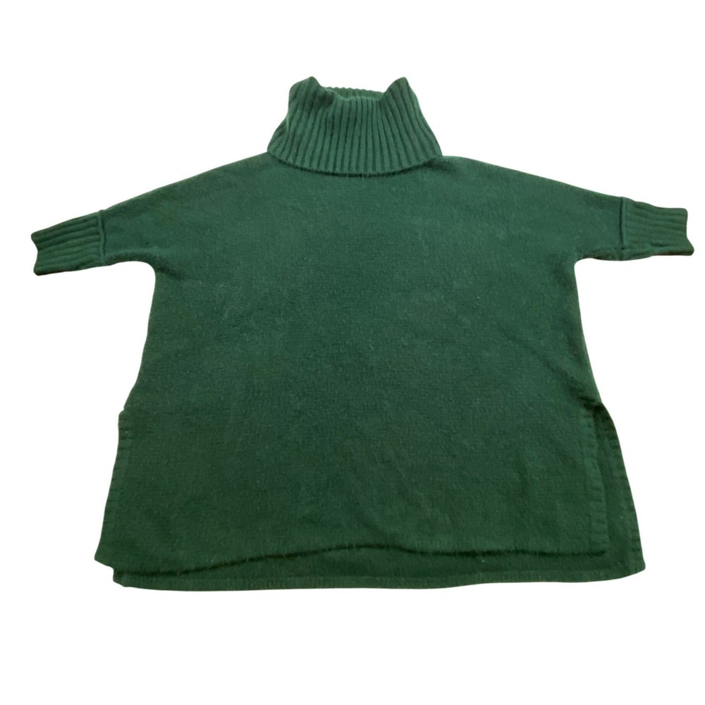 Lou & Grey Oversized Turtleneck Sweater Green Women's Size S